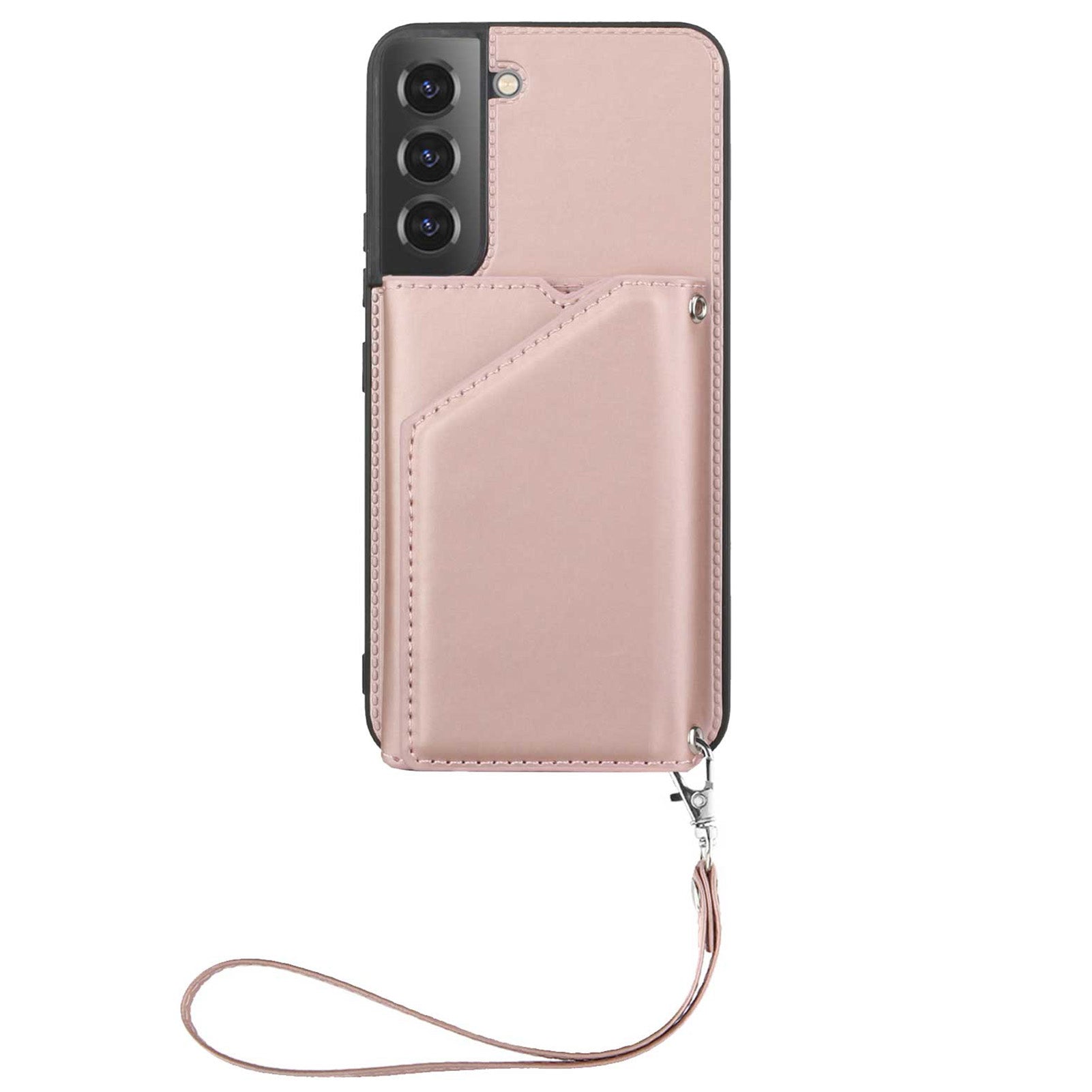 YB Leather Coating Series-2 Phone Case for Samsung Galaxy S23 Kickstand Card Holder PU Leather Coated TPU Cover with Strap YB Leather Coating Series-2 Phone Case for Samsung Galaxy S23 Kickstand Card Holder PU Leather Coated TPU Cover with Strap